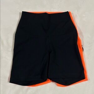 Yogalicious Black and Orange Bike Shorts